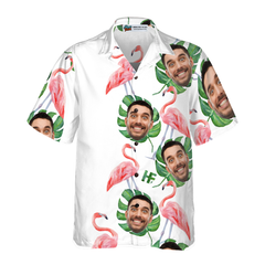 Funny Custom Face Flamingo 01 Custom Hawaiian Shirt - Hyperfavor