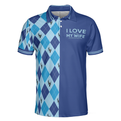 I Love It When My Wife Lets Me Go Golfing Men Polo Shirt, Seamless Pattern Husband Golf Shirt For Men - Hyperfavor