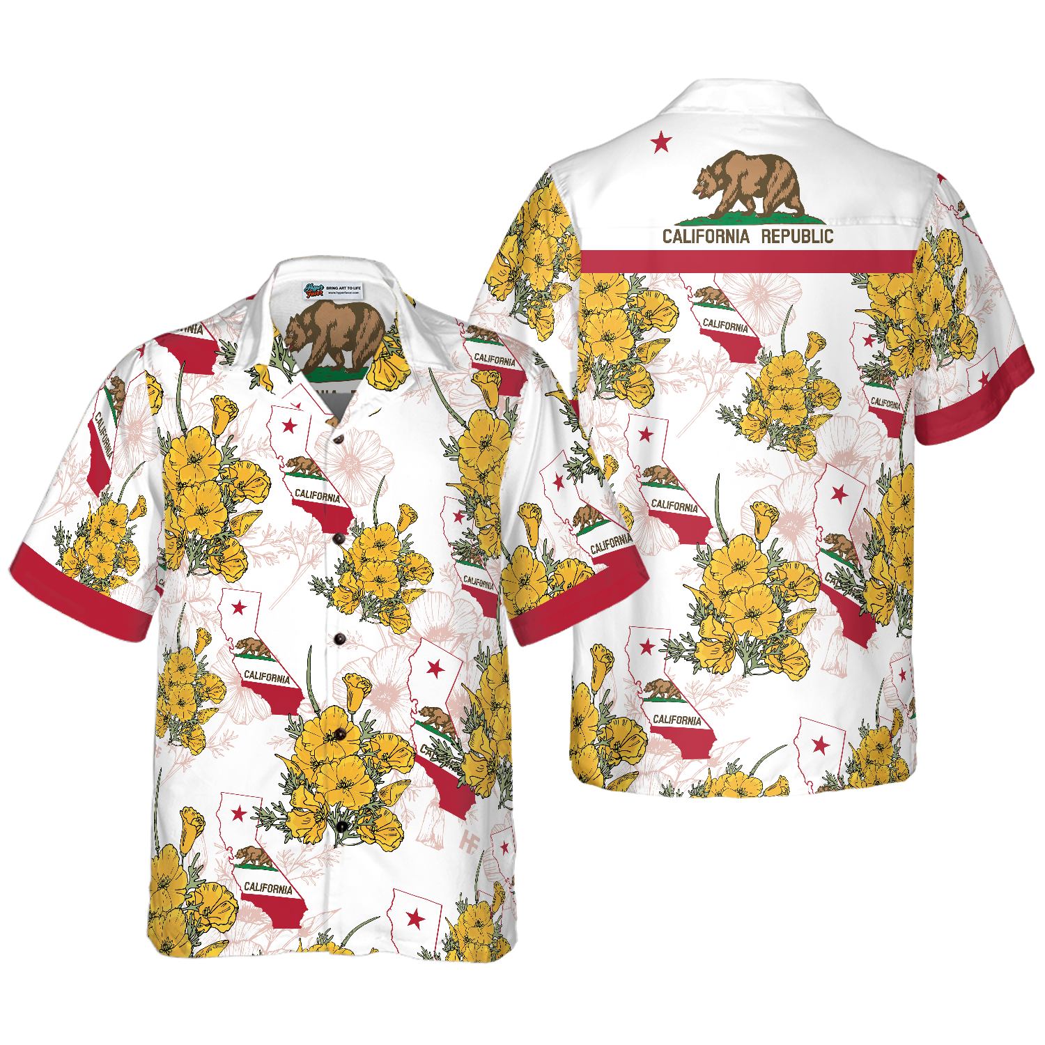 California Proud Hawaiian Shirt - Hyperfavor