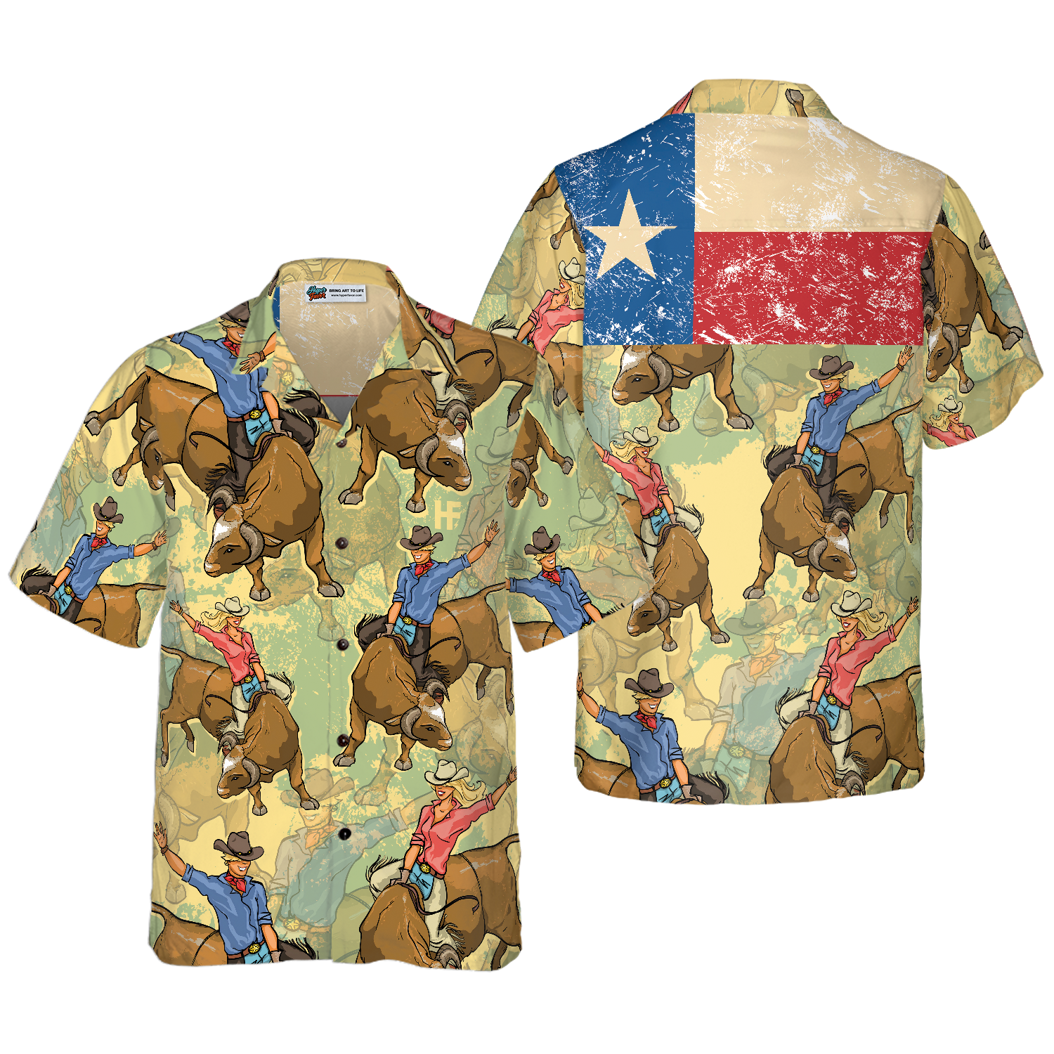 Rodeo Texas Flag Hawaiian Shirt, Stylish Texas Shirt For Texas Lovers - Hyperfavor