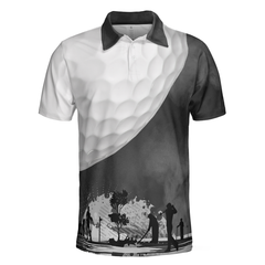 Golf Ball And Smoke Background Golf Polo Shirt, Smoke Golf Player Polo Shirt, Best Golf Shirt For Men - Hyperfavor