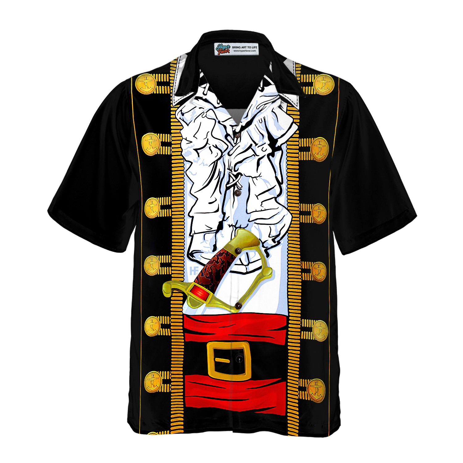 Funny Halloween Pirate Costume Hawaiian Shirt - Hyperfavor