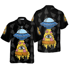 Pizza Alien Shirt For Men Hawaiian Shirt - Hyperfavor