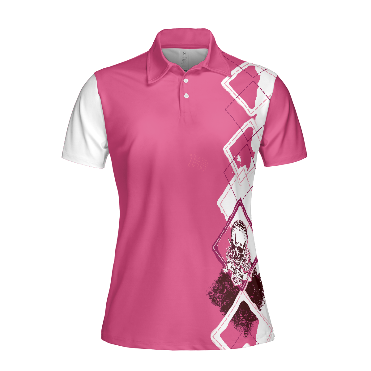 The Lady Golf Skull Short Sleeve Women Polo Shirt - Hyperfavor