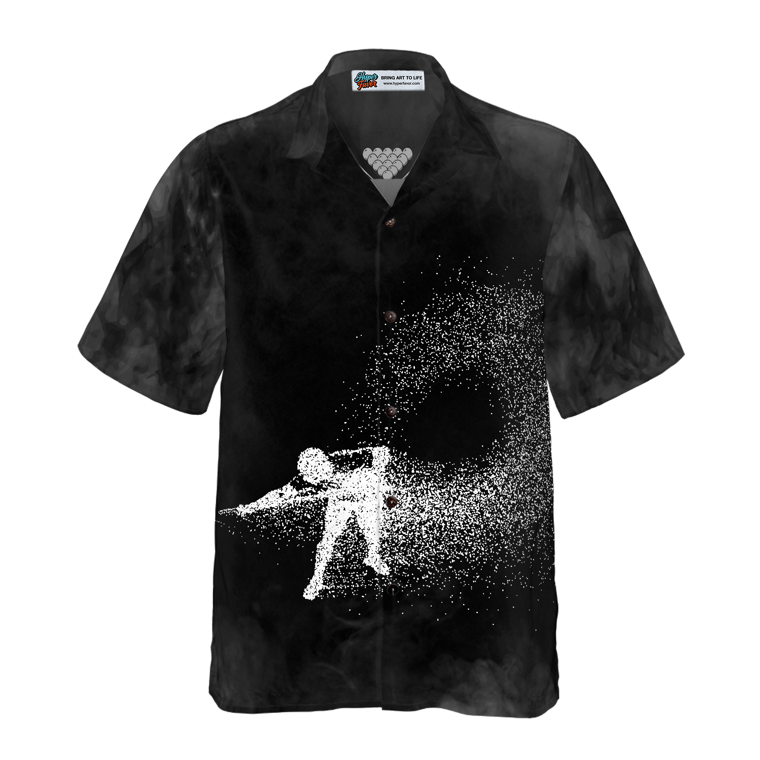 Billiards On Smoke Background Hawaiian Shirt - Hyperfavor