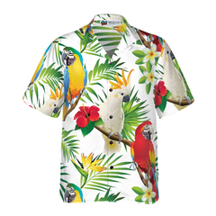 Cockatoo In The Tropical Forest Parrot Shirt Hawaiian Shirt - Hyperfavor