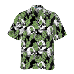 Cactus Skull Shirt For Men Hawaiian Shirt - Hyperfavor