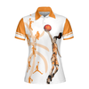 Anything Worth Doing Is Worth Doing With Passion Basketball Short Sleeve Women Polo Shirt, White And Orange Basketball Shirt For Ladies - Hyperfavor