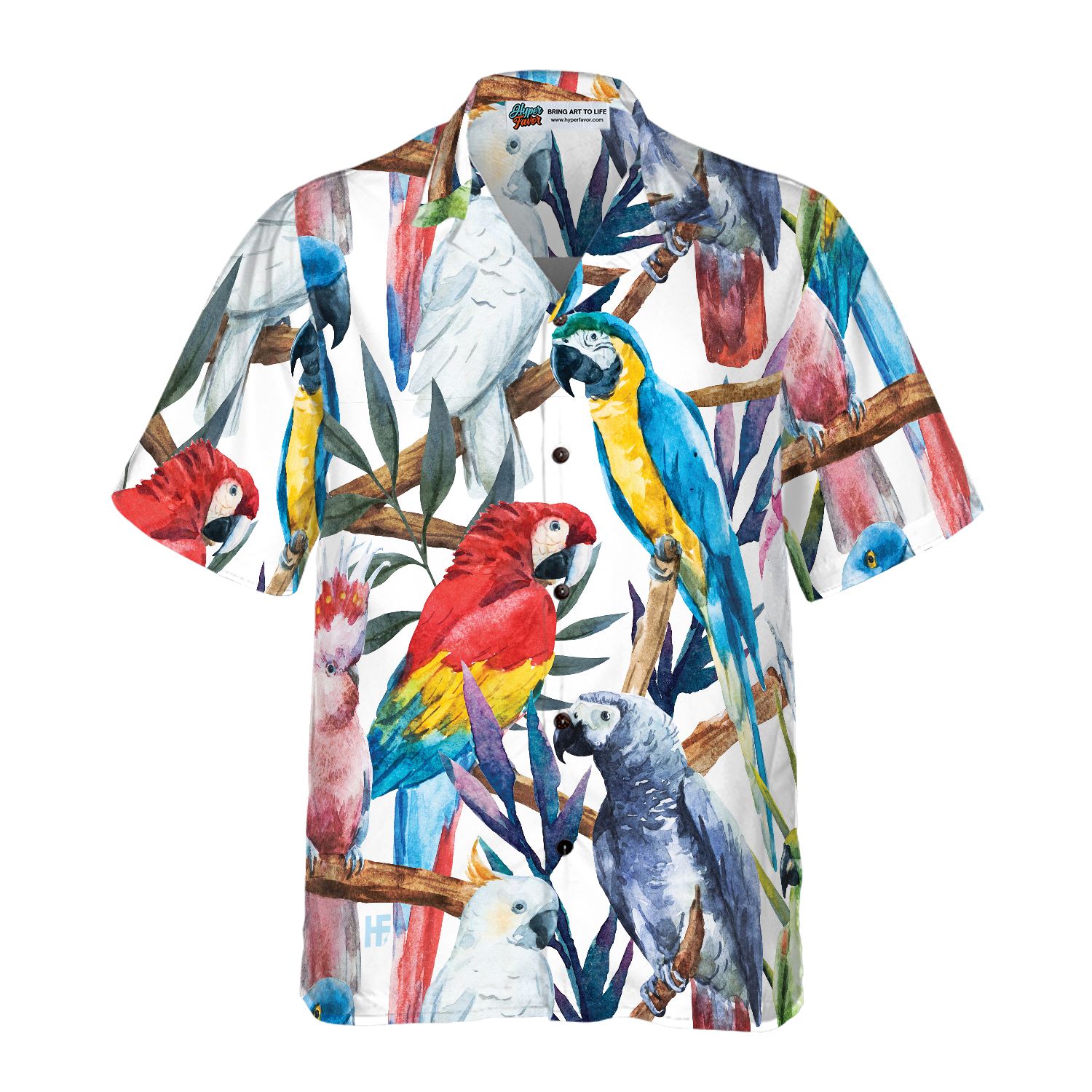 Exotic Parrots & Plant V2 Hawaiian Shirt - Hyperfavor