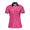 Heartbeat Golf Lady Pink Golf Short Sleeve Women Polo Shirt, Best Golf Gift For Women - Hyperfavor