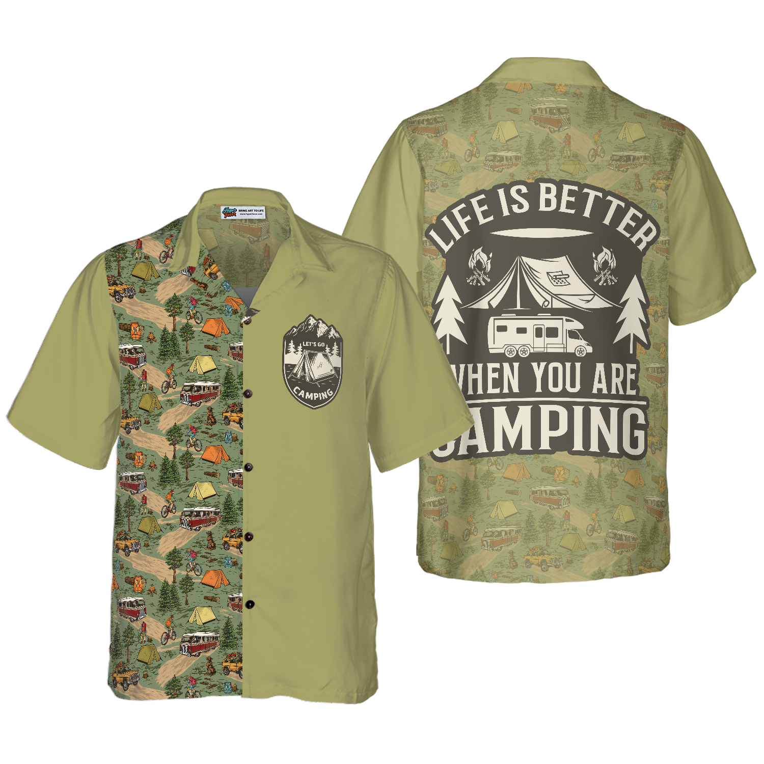 Life Is Better When You Are Camping Hawaiian Shirt - Hyperfavor