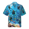 Under The Sea Scuba Diving Hawaiian Shirt - Hyperfavor