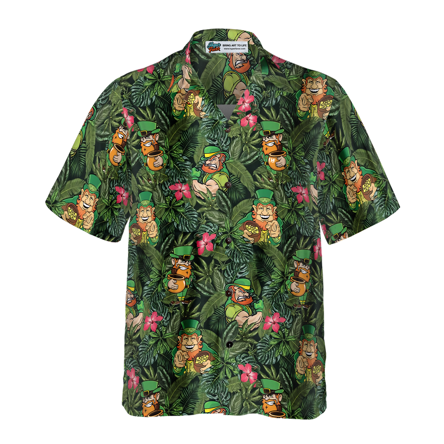 Irish Leprechaun Tropical Hawaiian Shirt - Hyperfavor