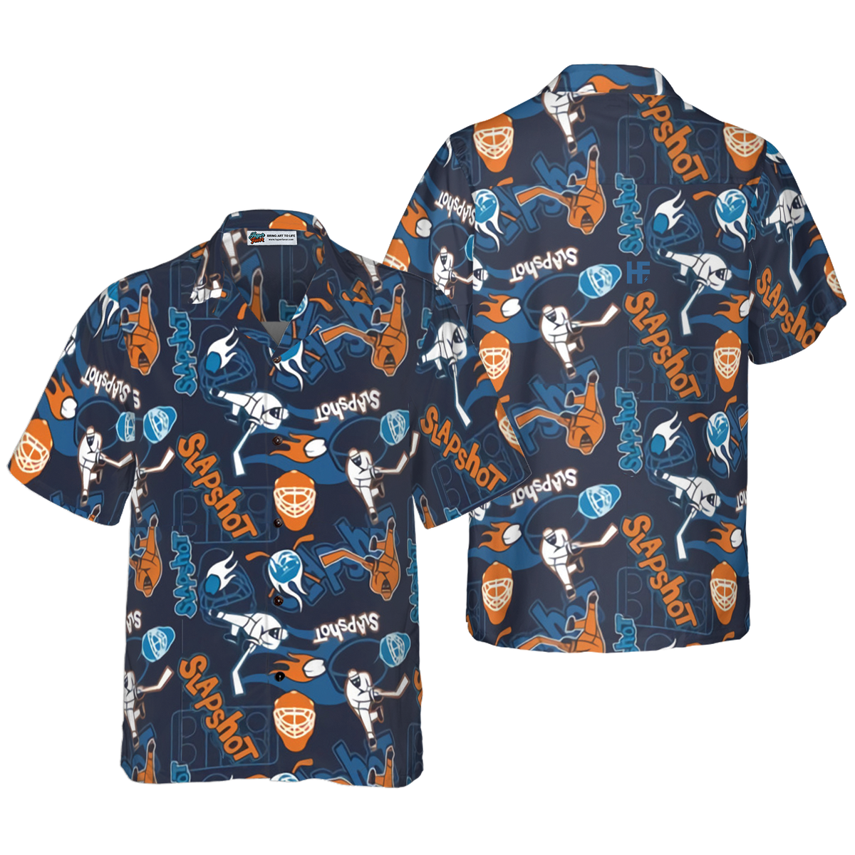 Slapshot Hockey Hawaiian Shirt - Hyperfavor