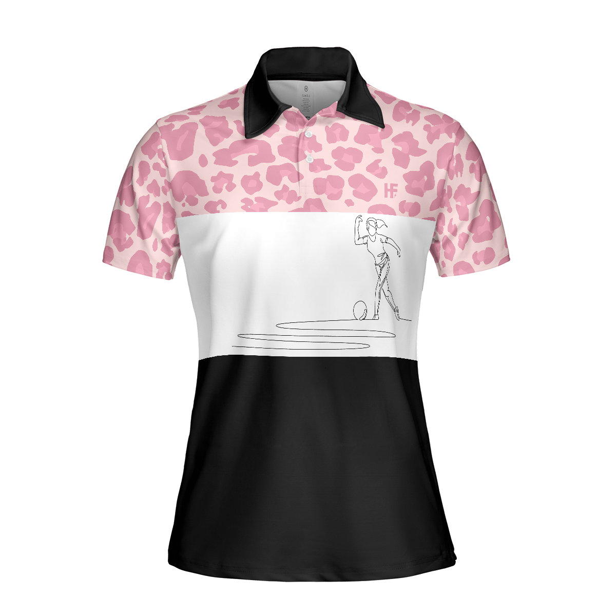 Move Over Boys Let A Girl Show You How To Bowl Short Sleeve Women Polo Shirt, Pink Leopard Bowling Shirt - Hyperfavor