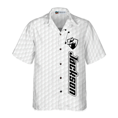 Personalized Golf Texture With Logo Custom Hawaiian Shirt - Hyperfavor