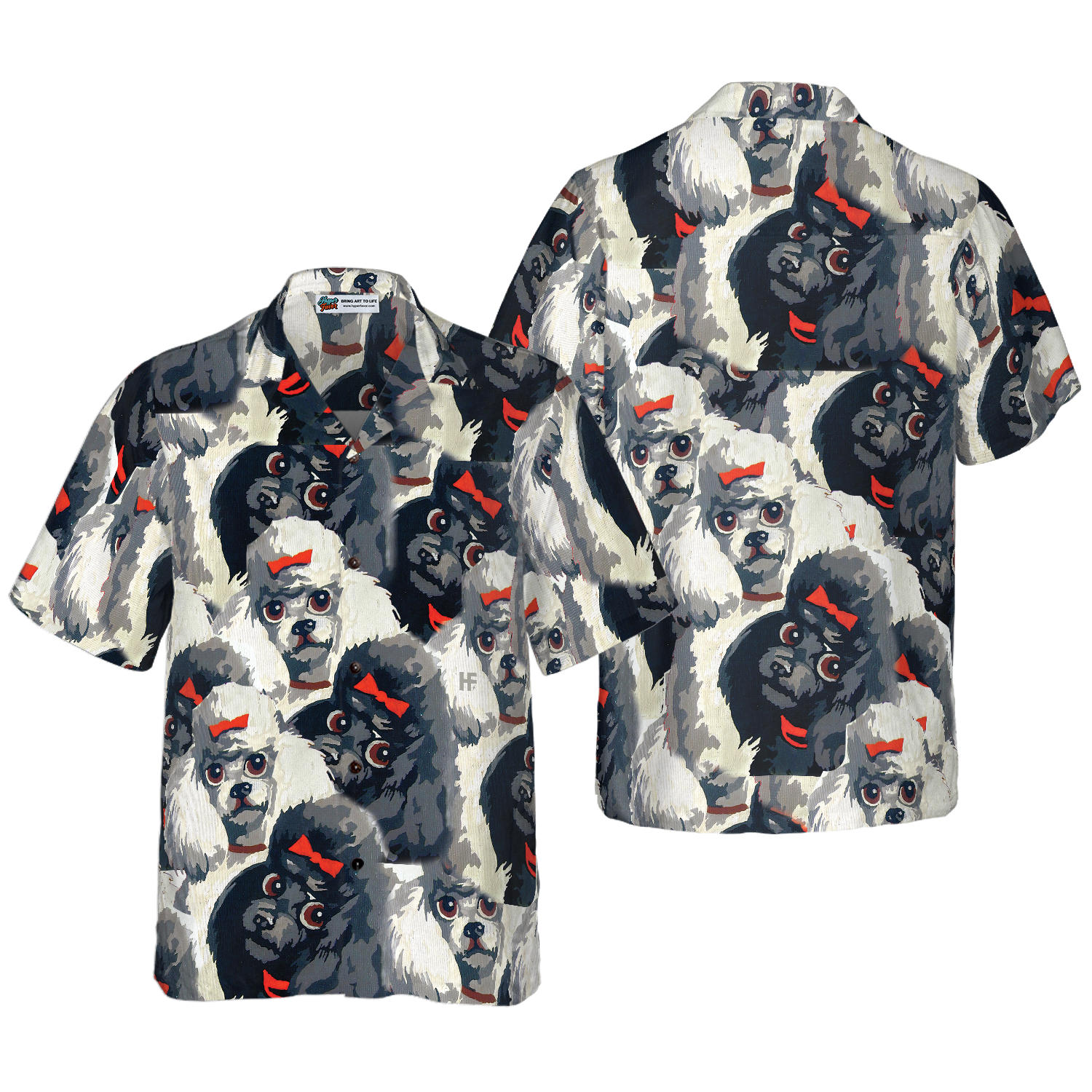 Little Sweet Poodles Hawaiian Shirt - Hyperfavor