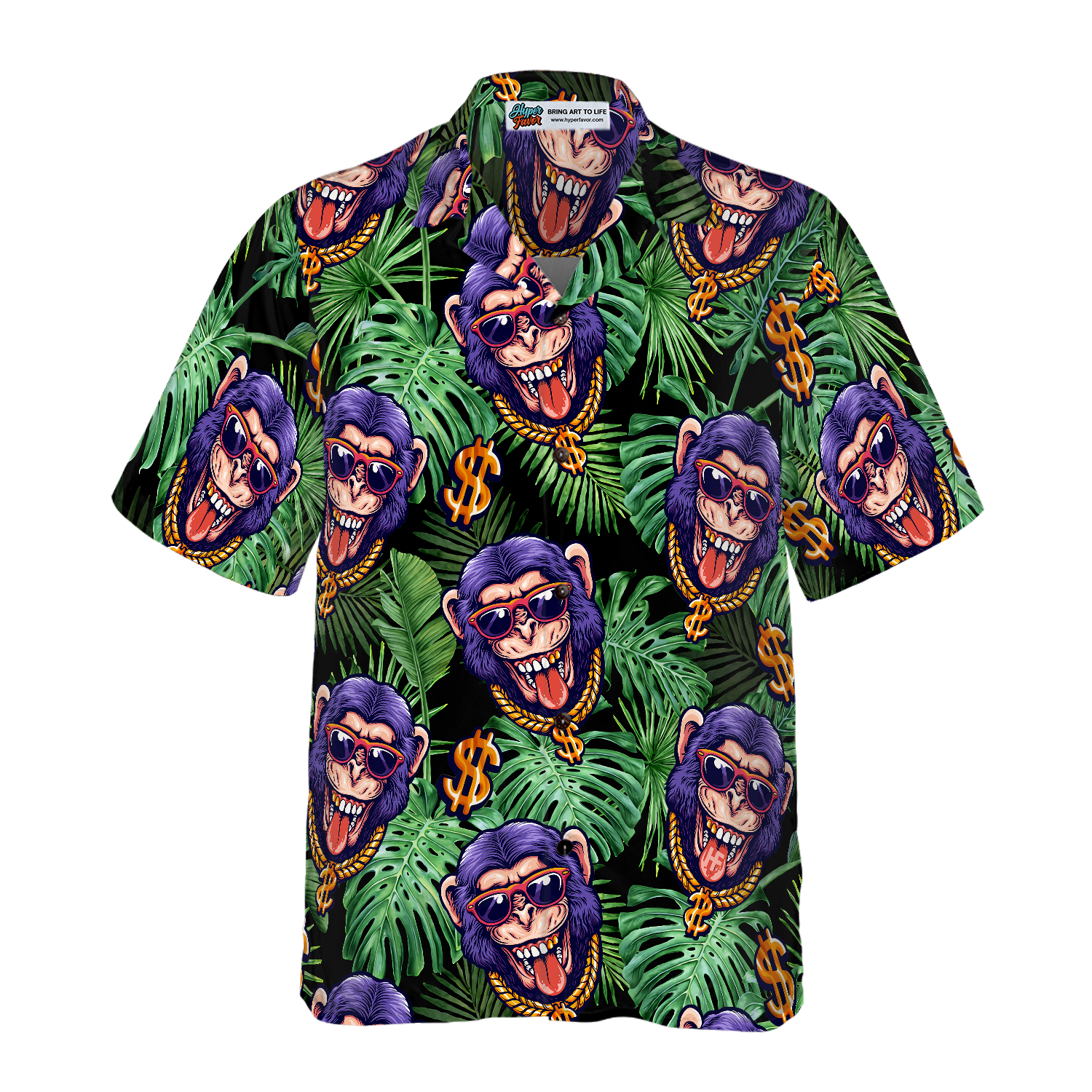 Tropical Millionaire Monkey Hawaiian Shirt - Hyperfavor