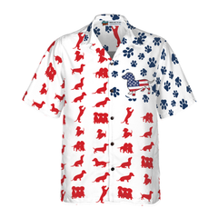 Dachshund American Flag Hawaiian Shirt - Hyperfavor