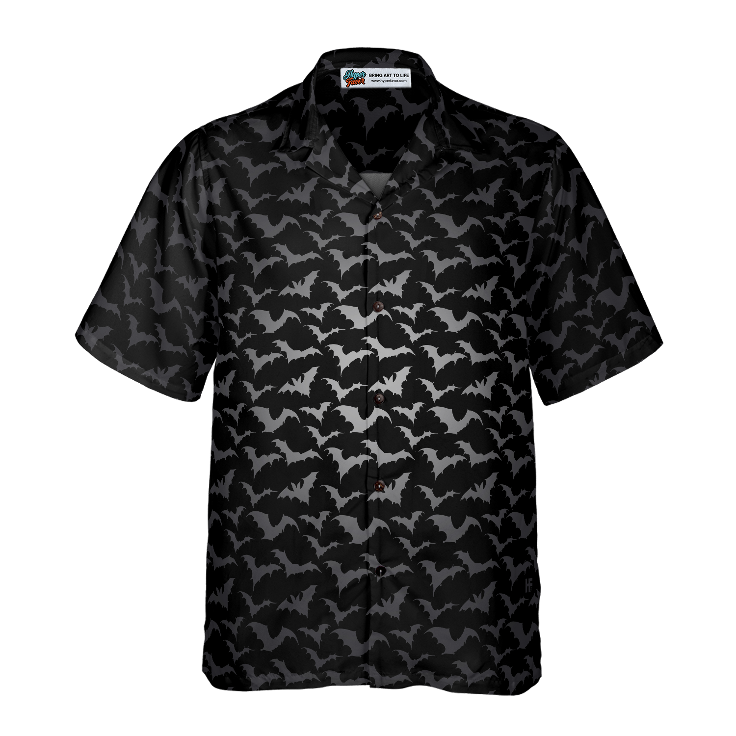 Seamless Bat Goth Hawaiian Shirt - Hyperfavor