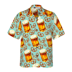 Beer & Pretzel Shirt For Men Hawaiian Shirt - Hyperfavor