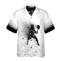 Tennis Black And White Custom Hawaiian Shirt - Hyperfavor