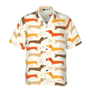 Cute Dachshund Pattern Hawaiian Shirt - Hyperfavor