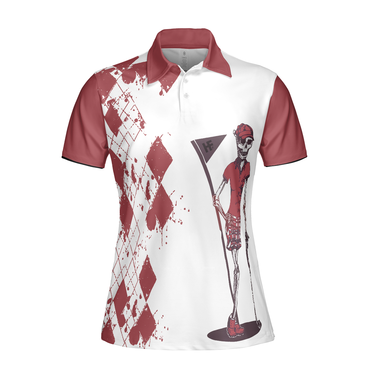 Golf Nine And Drink Wine Short Sleeve Women Polo Shirt - Hyperfavor