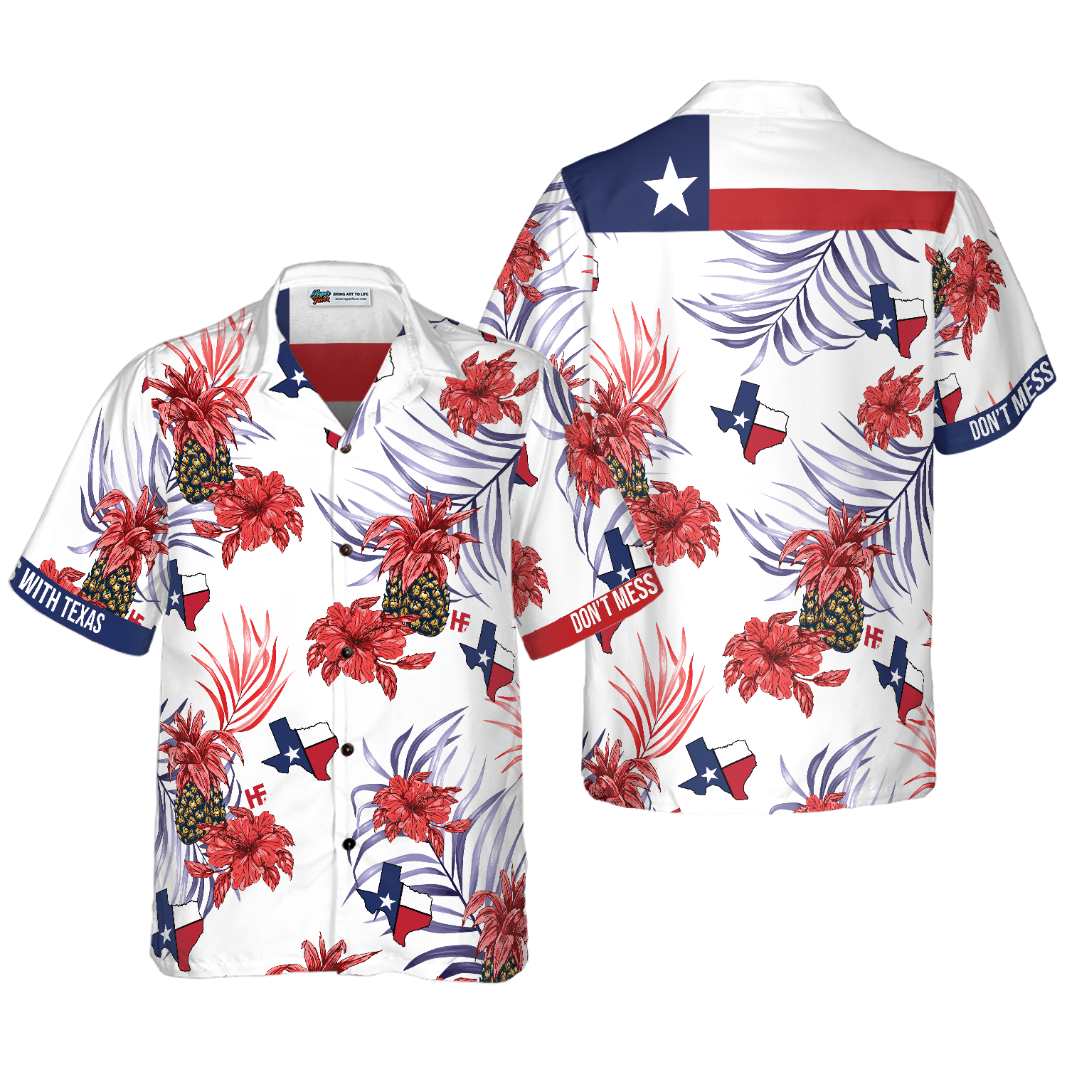 Pineapple Texas Pround Hawaiian Shirt - Hyperfavor