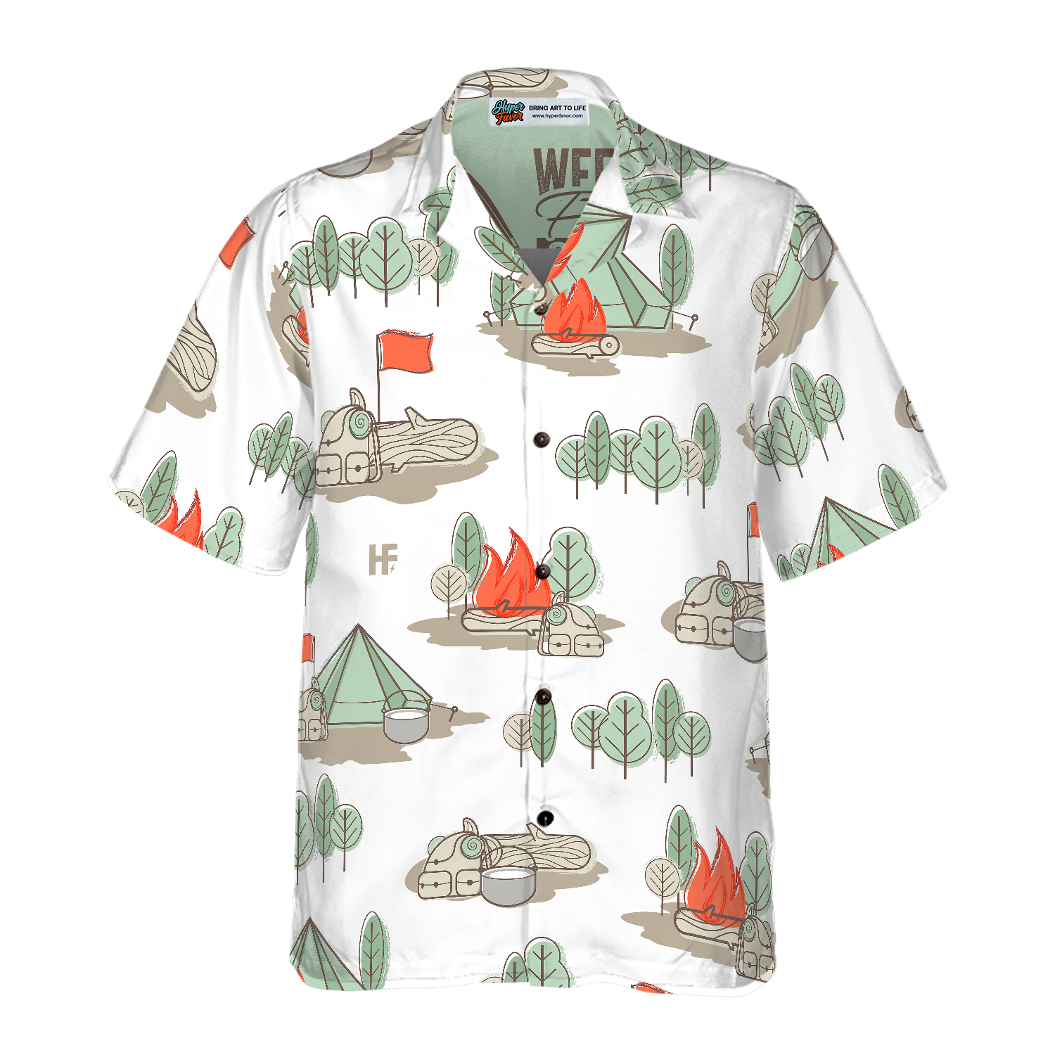 Weekend Forecast Camping With A Chance Of Drinking Hawaiian Shirt - Hyperfavor