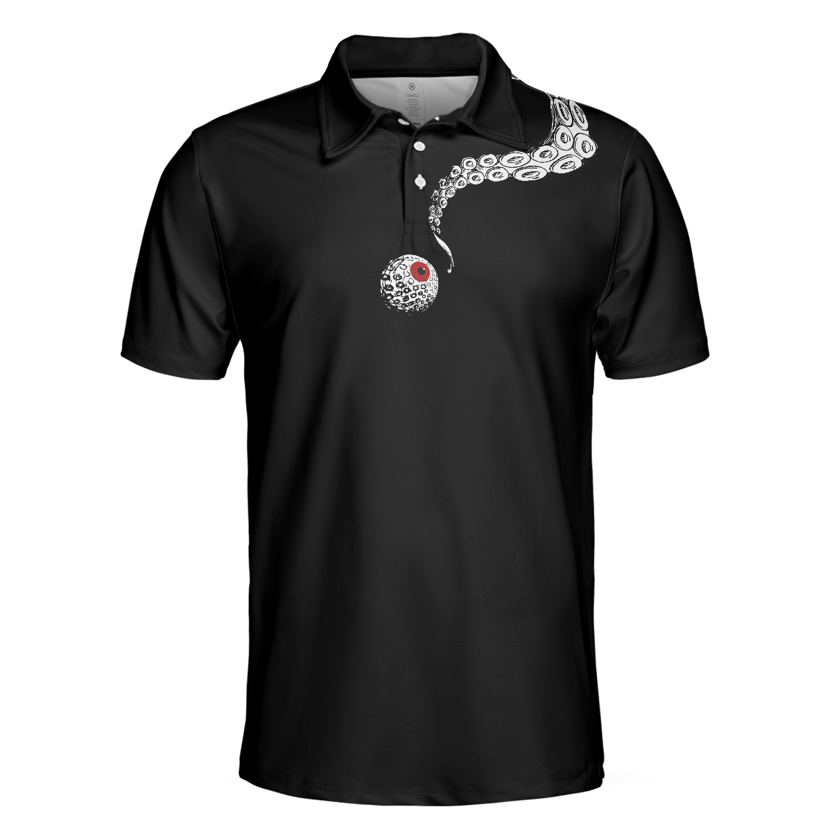 Red Sea Octopus Golf Polo Shirt, Eye Golf Ball, Artistic Golf Shirt For Men, Gift For Golfers - Hyperfavor