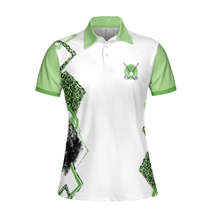 Golf Is Like Cooking You Just Slice It Chip It And Put It On Some Green Short Sleeve Women Polo Shirt - Hyperfavor