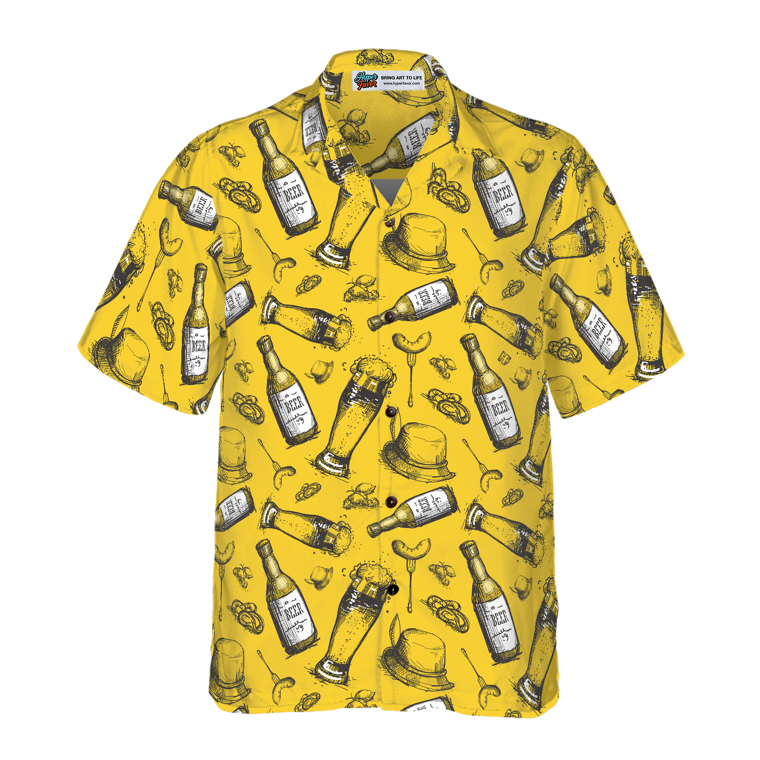 Beer Bottle Hawaiian Shirt - Hyperfavor