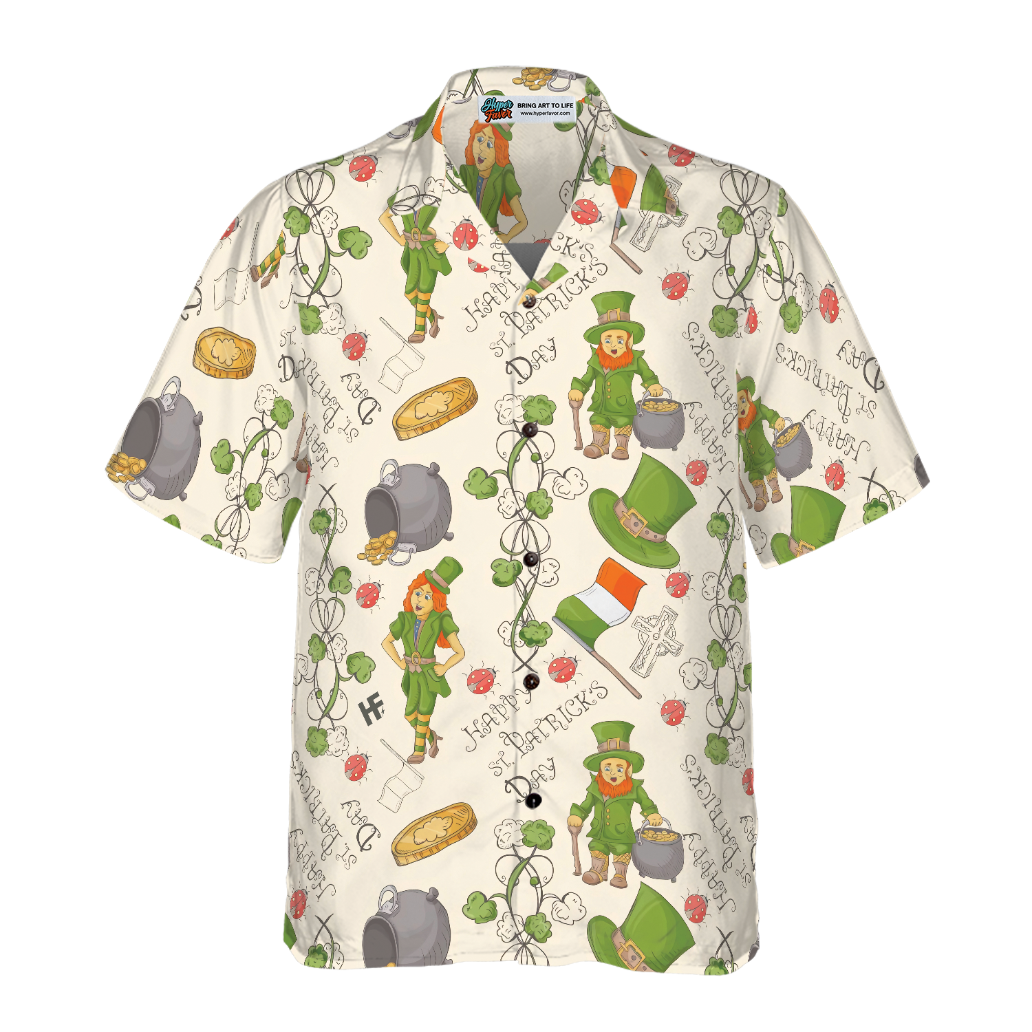 Happy Saint Patrick's Day Ireland Proud Pattern 3 Hawaiian Shirt - Hyperfavor