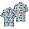 Pug Poses Blue Shirt For Men Hawaiian Shirt - Hyperfavor