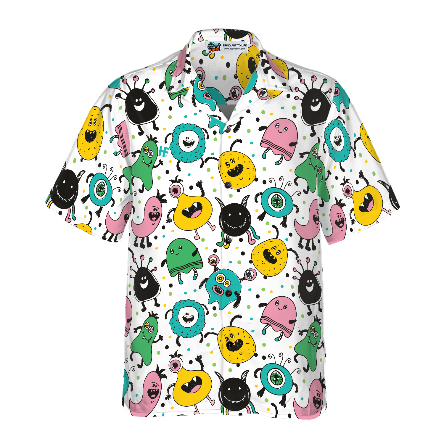 Funny Monsters Hawaiian Shirt - Hyperfavor