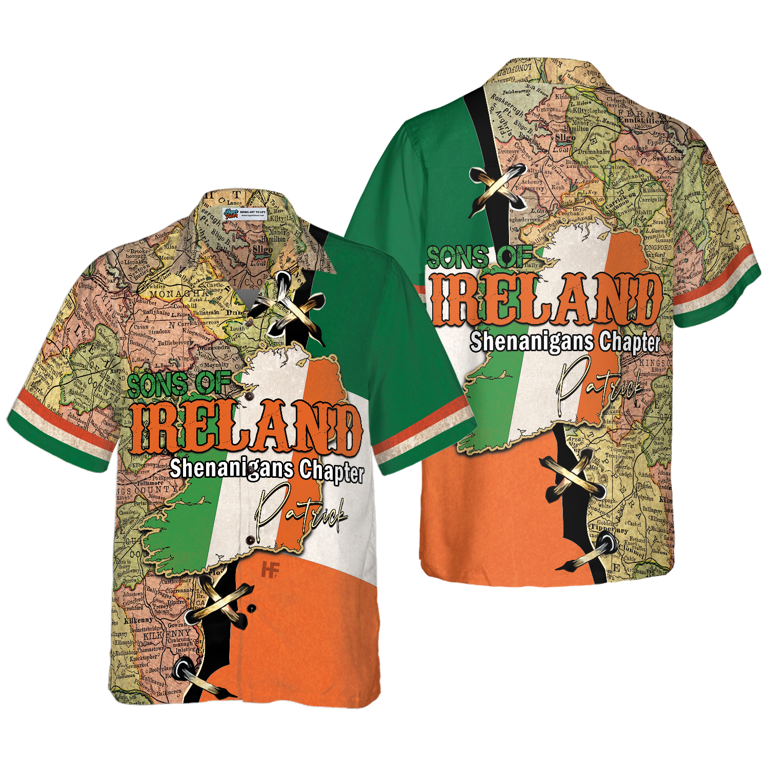 Sons Of Ireland Shenanigans Chapter Custom Hawaiian Shirt - Hyperfavor