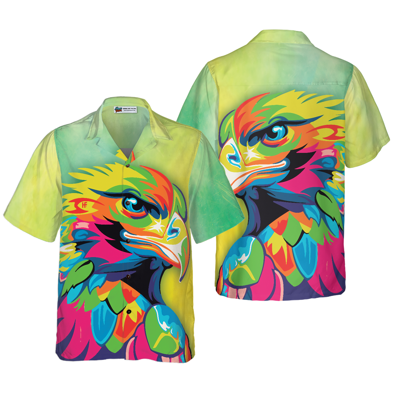 Vibrant American Eagle Shirt Hawaiian Shirt - Hyperfavor