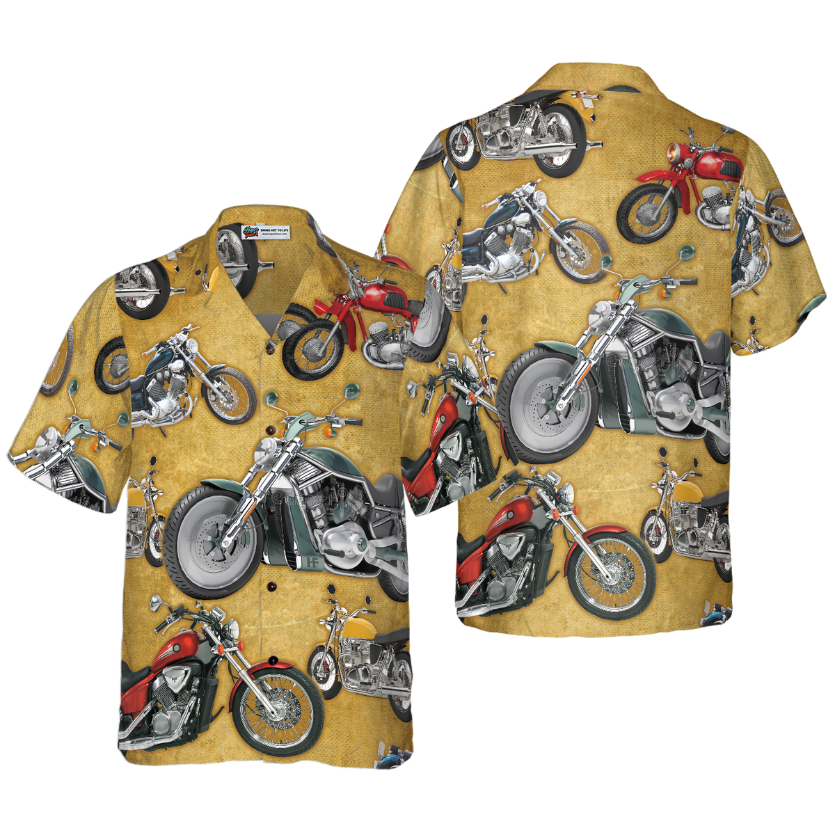 Vintage Motorcycle Hawaiian Shirt - Hyperfavor