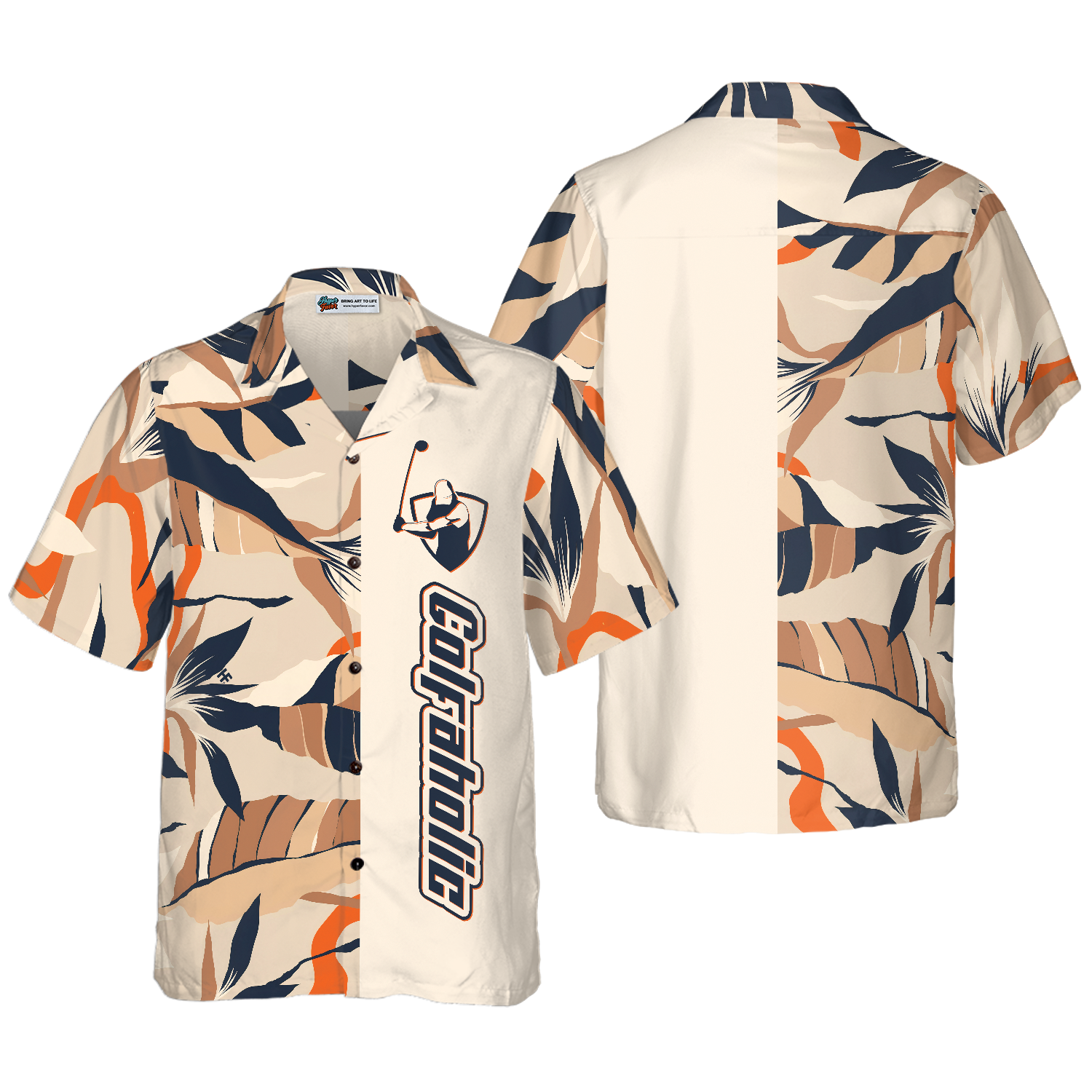 Modern Exotic Jungle Golfaholic Hawaiian Shirt - Hyperfavor