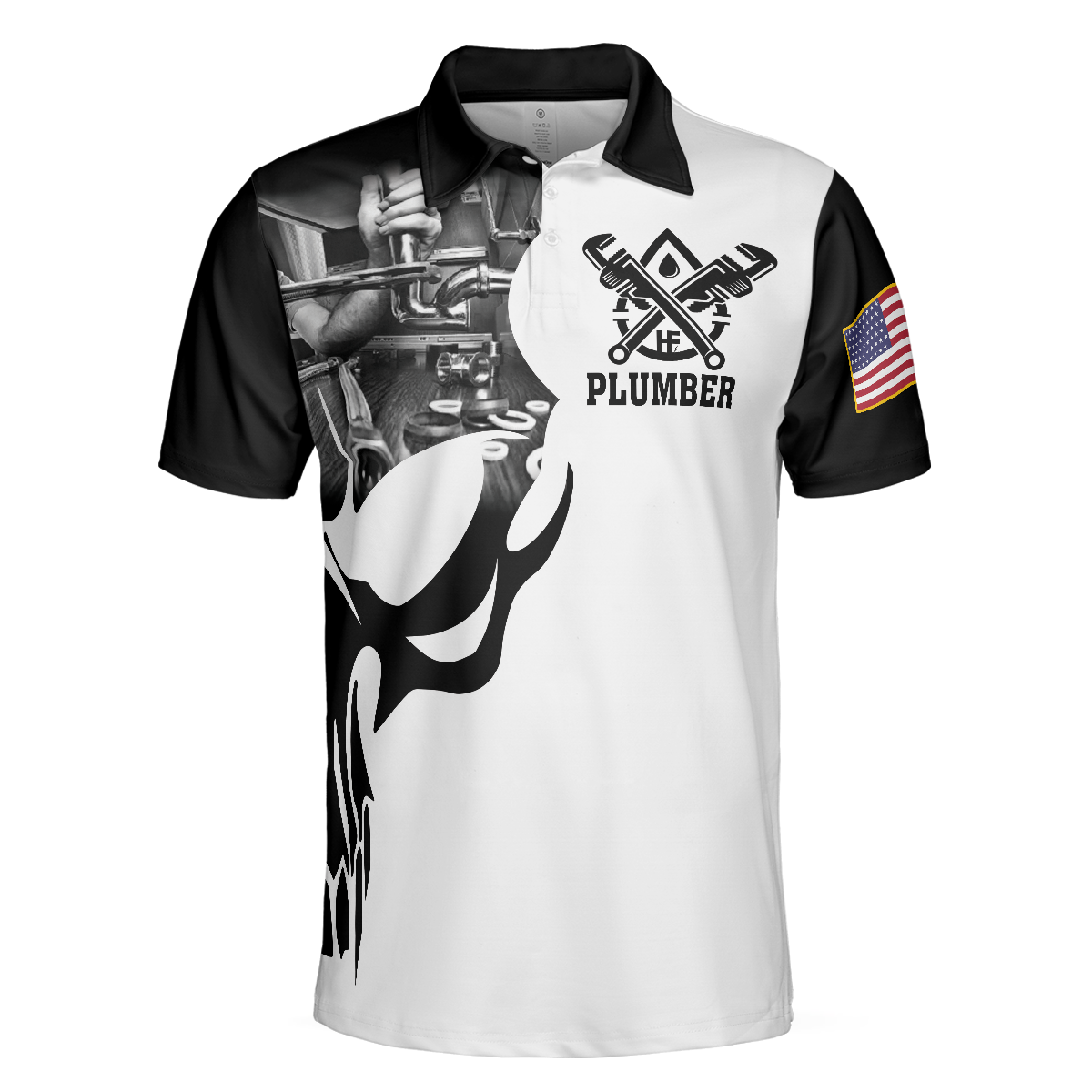 Plumber Proud Skull Polo Shirt, If You Think You Can Do My Job Polo Shirt, Best Plumber Shirt For Men - Hyperfavor