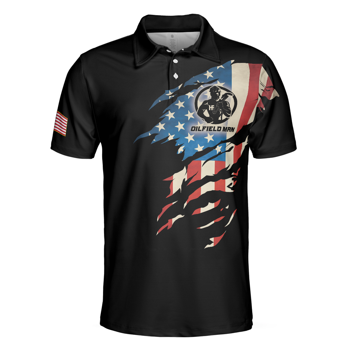 Oilfield Man My Craft Allows Me To Break Anything Polo Shirt, Skull American Flag Shirt For Oilfield Man - Hyperfavor