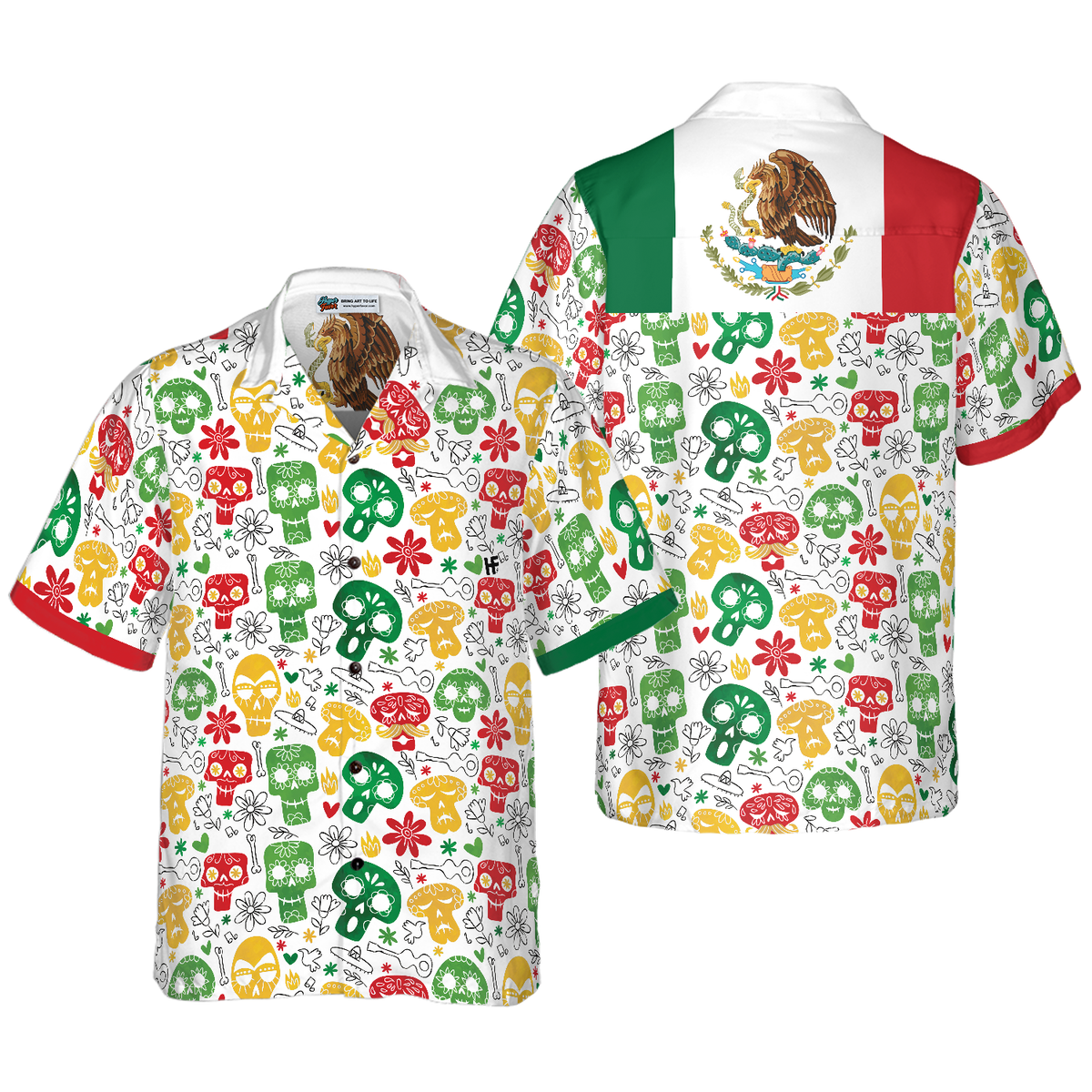 Funny Mexican Skull Hawaiian Shirt - Hyperfavor