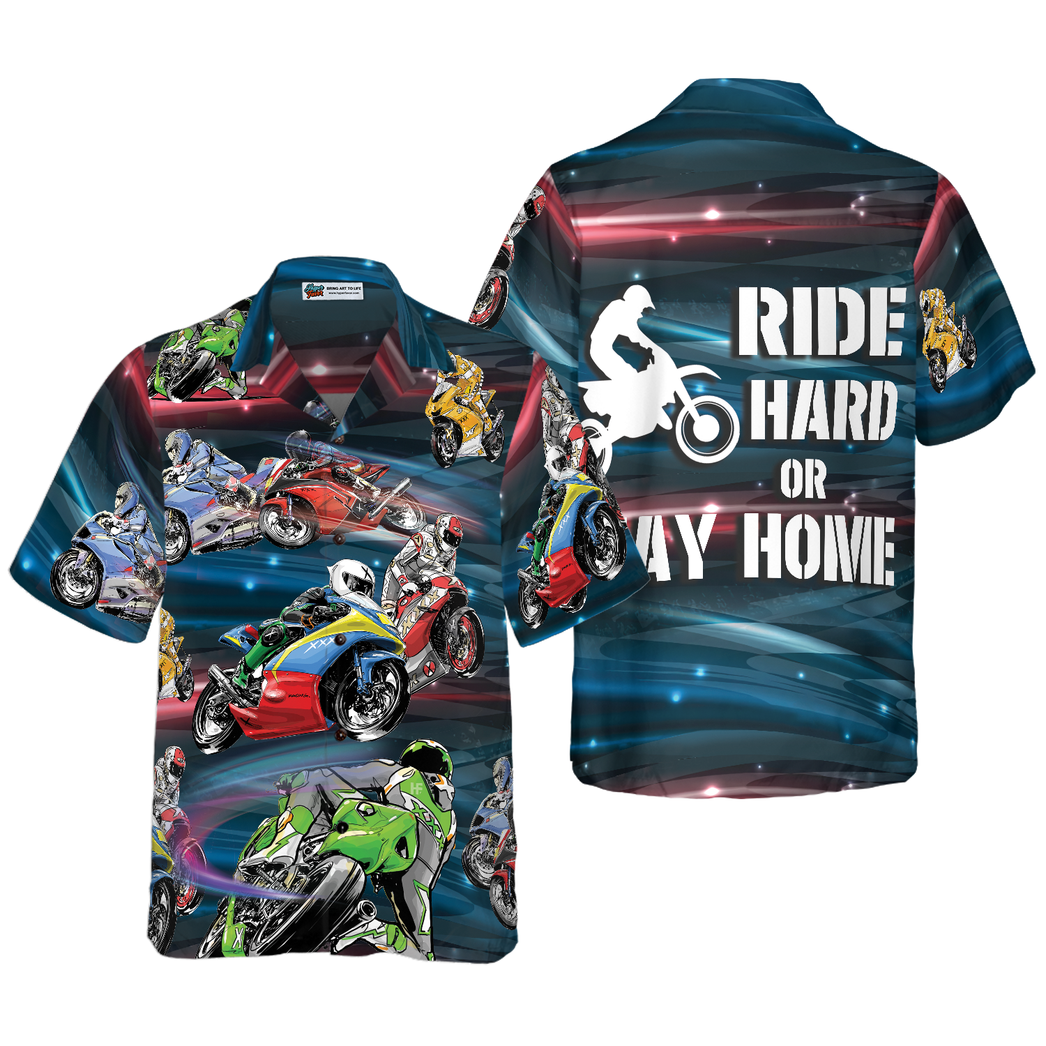 Racing Motorcycle Hawaiian Shirt - Hyperfavor