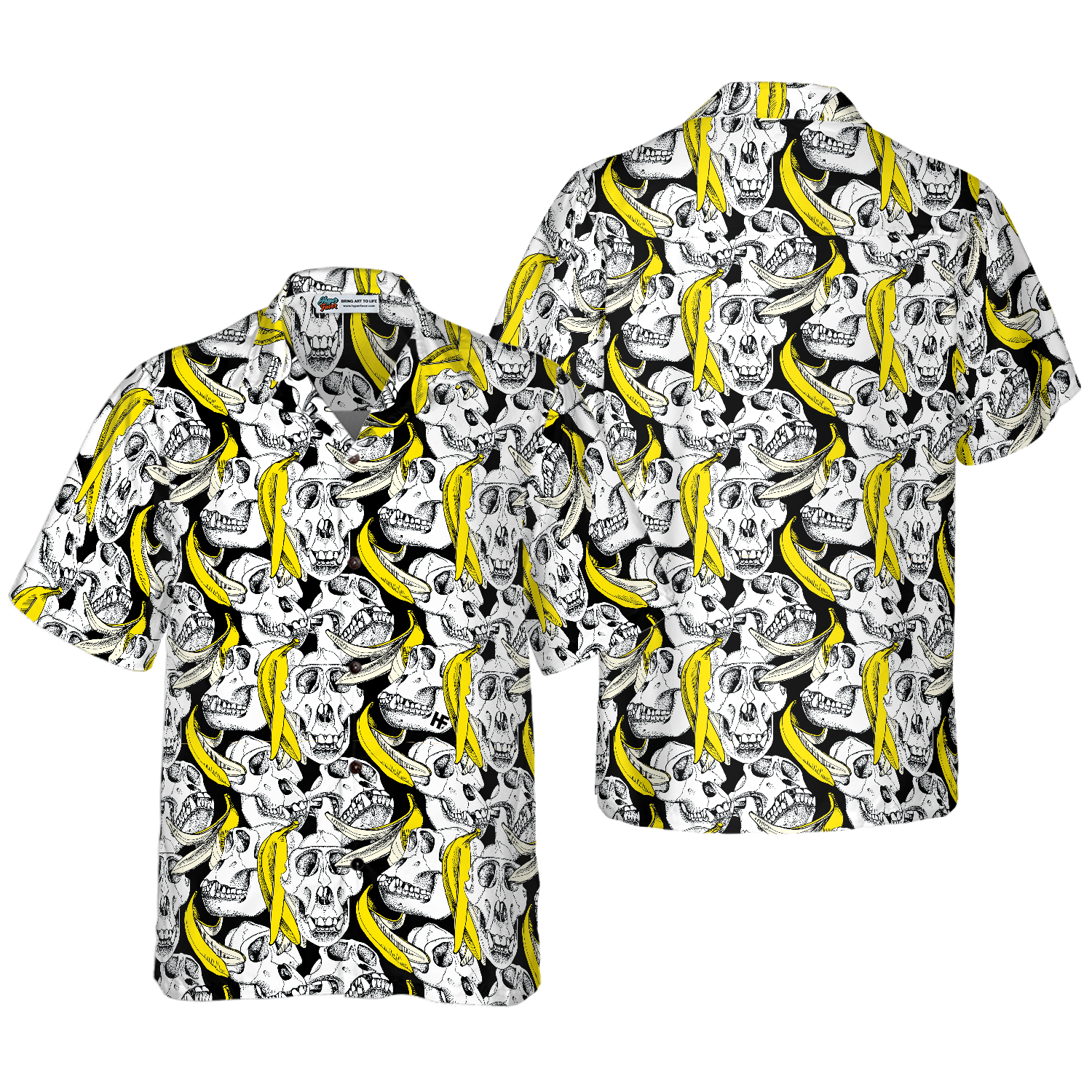 Monkey Skull Hawaiian Shirt - Hyperfavor