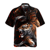 Tiger In The Dark Shirt For Men Hawaiian Shirt - Hyperfavor