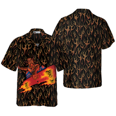 Skating Satan Gothic Hawaiian Shirt, Goth Hawaiian Shirt For Men And Women - Hyperfavor