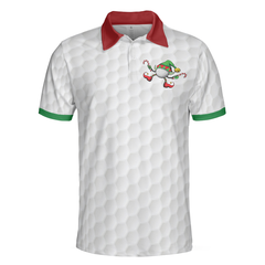 Golf All I Want Polo Shirt, Christmas Gift Idea For Male Golfers, Funny Christmas Themed Golf Shirt - Hyperfavor