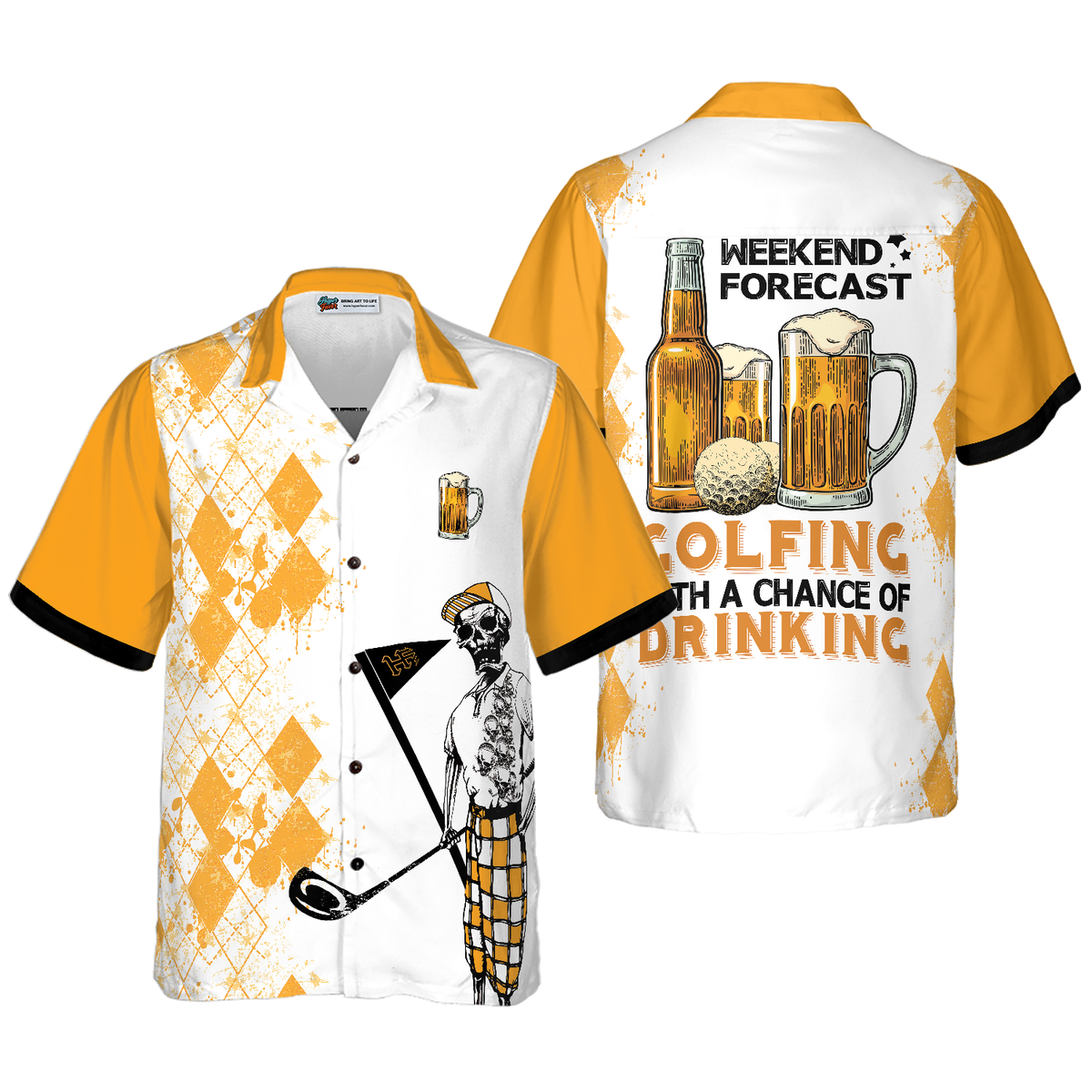 Weekend Forecast Beer And Golf Hawaiian Shirt - Hyperfavor