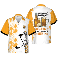 Weekend Forecast Beer And Golf Hawaiian Shirt - Hyperfavor